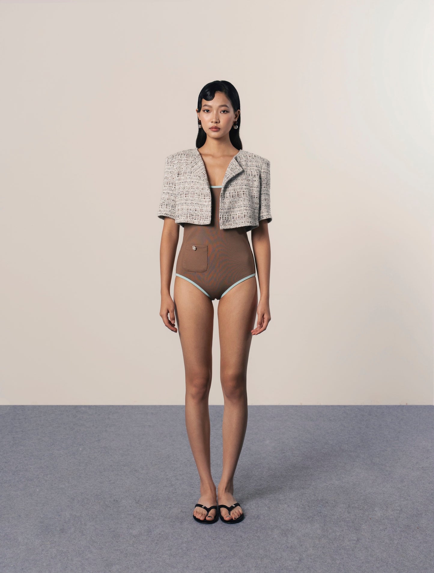 THE PEBBLE TWEED CROPPED JACKET