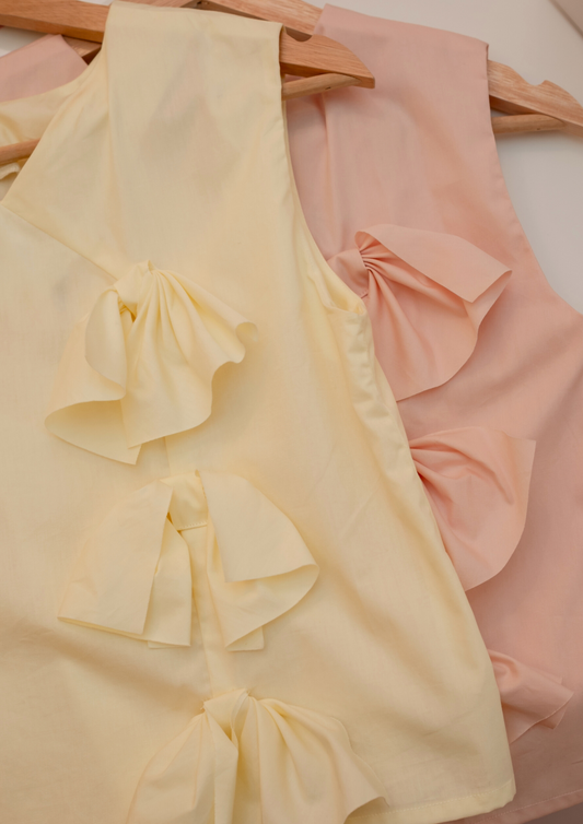 PEONY COTTON RIBBON TOP