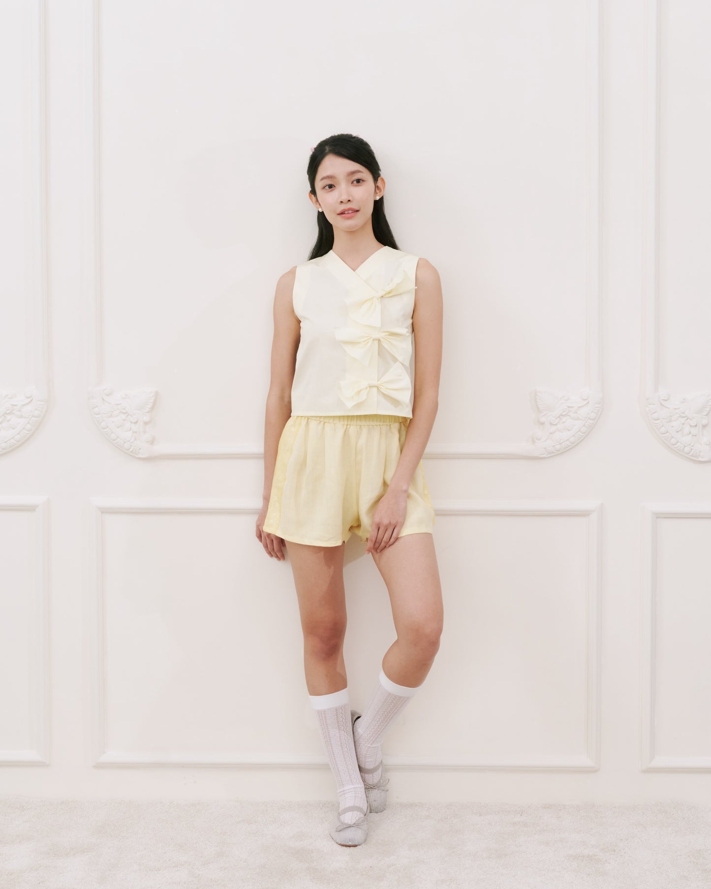 BUTTERBELLE COTTON RIBBON TOP