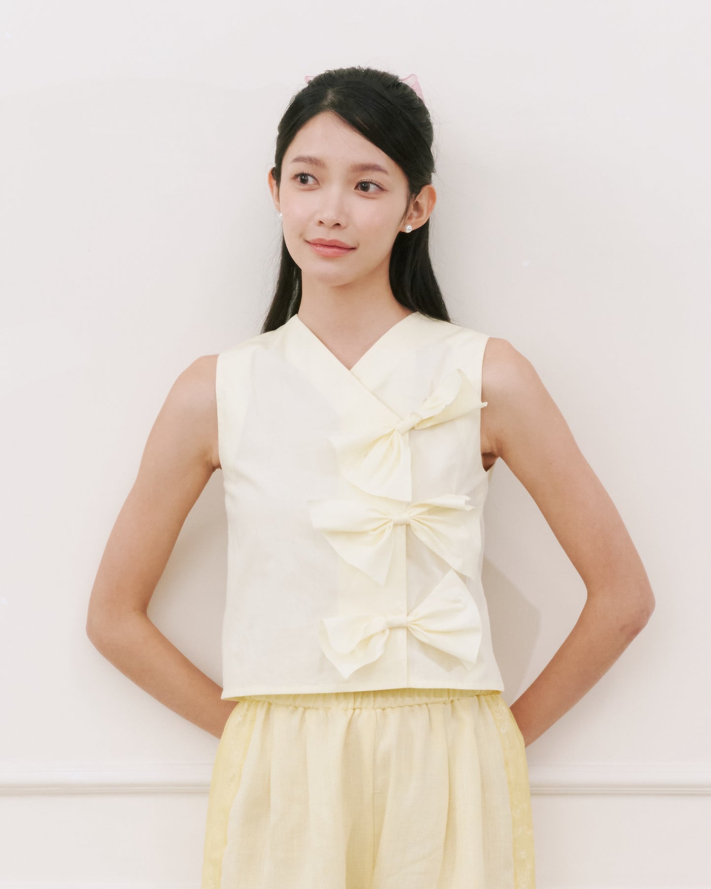 BUTTERBELLE COTTON RIBBON TOP