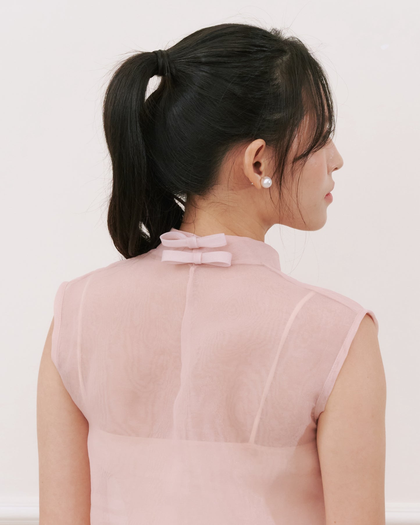 PEONY SLEEVELESS ORGANZA TOP