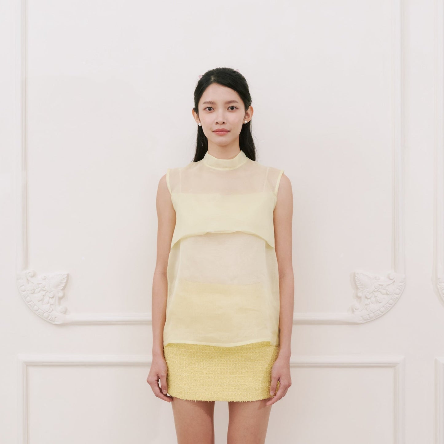 BUTTERBELLE SLEEVELESS ORGANZA TOP