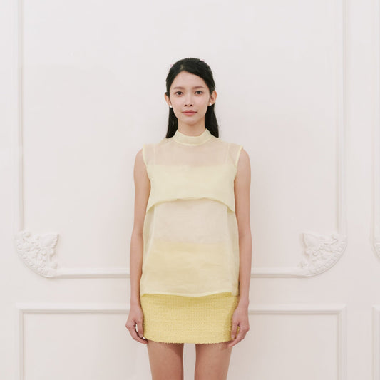BUTTERBELLE SLEEVELESS ORGANZA TOP
