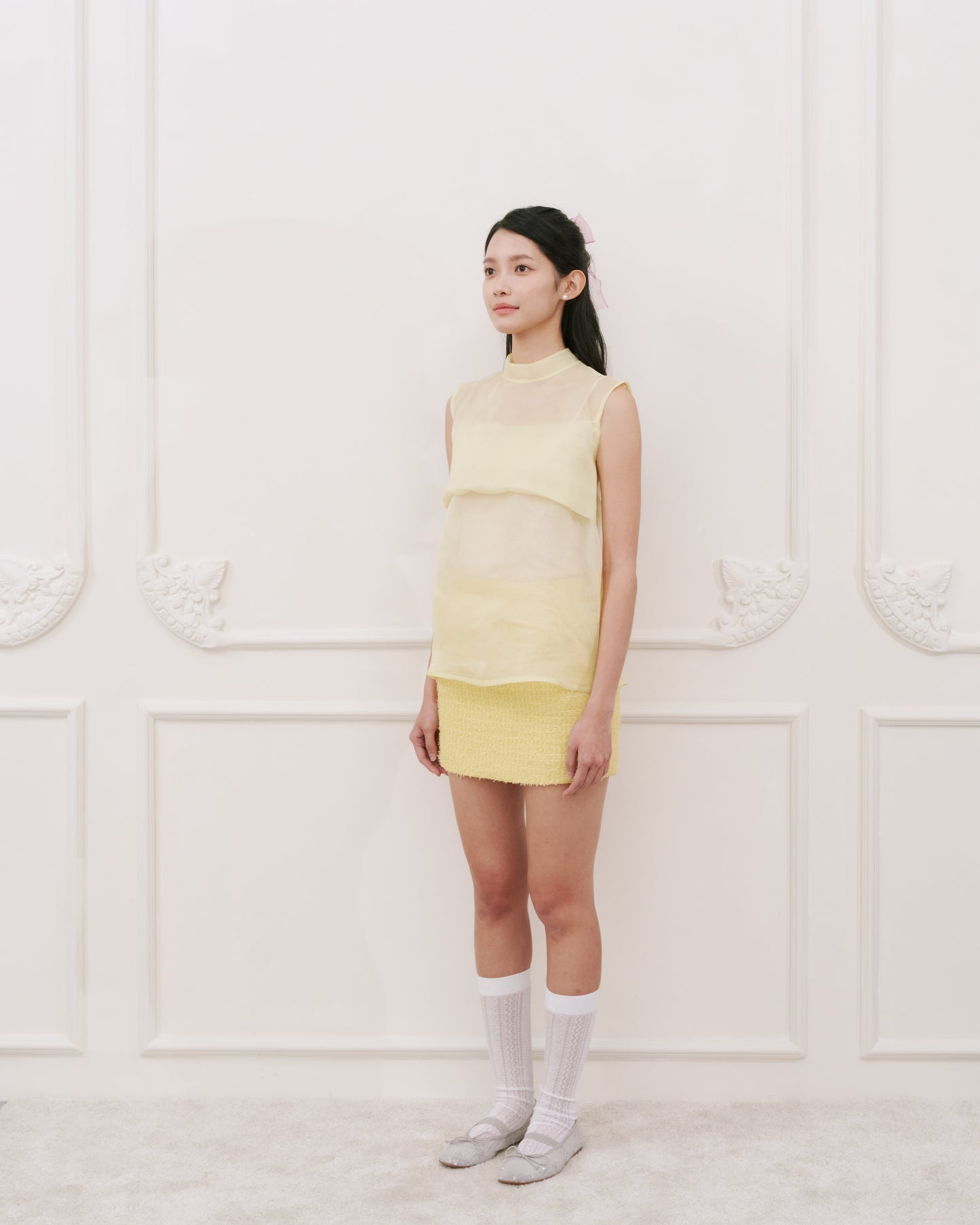 BUTTERBELLE SLEEVELESS ORGANZA TOP