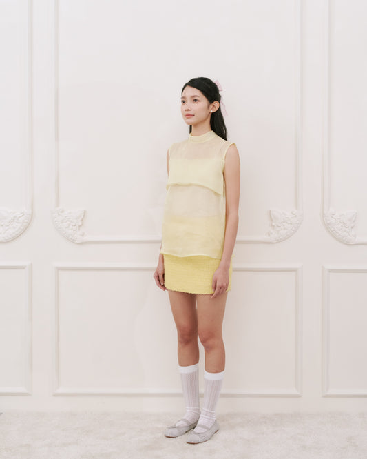 BUTTERBELLE SLEEVELESS ORGANZA TOP