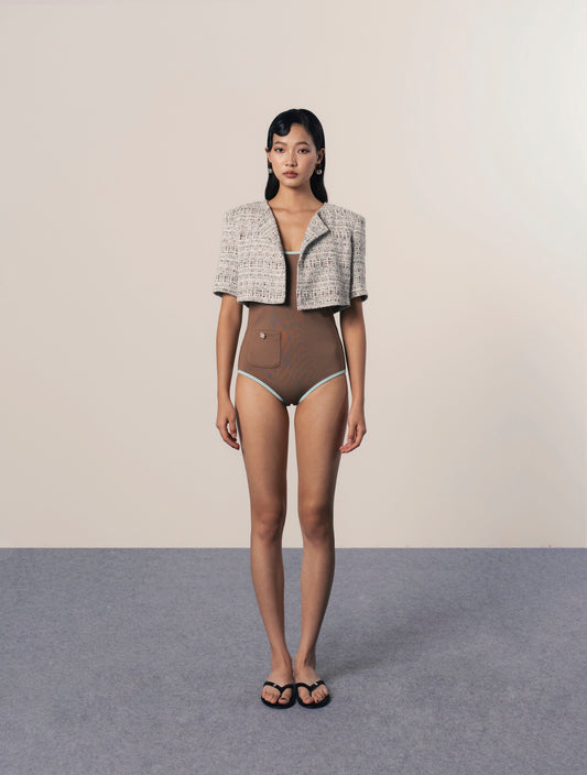 THE PEBBLE TWEED CROPPED JACKET