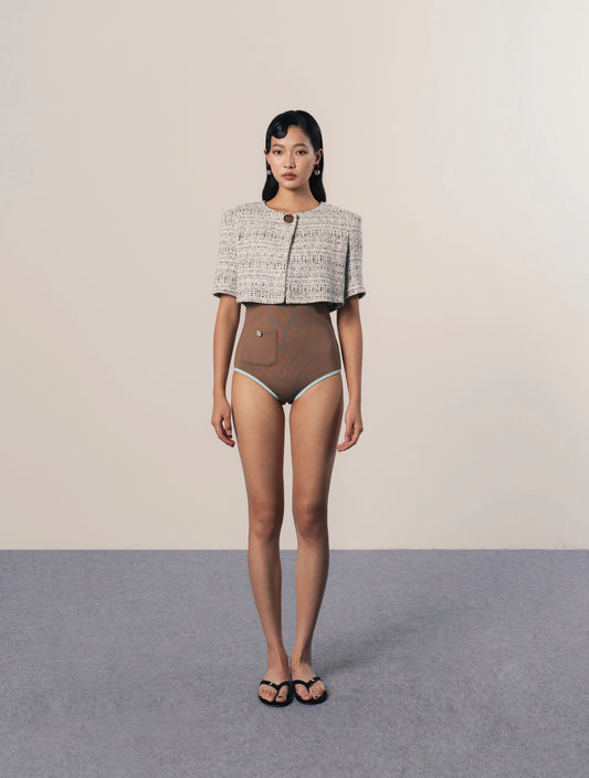 THE PEBBLE TWEED CROPPED JACKET